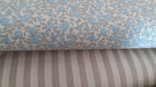 Futon světlemodrá růžička +proužek — foto 3