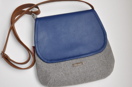 Kabelka ,crossbody....Anička, modro-šedá — foto 2