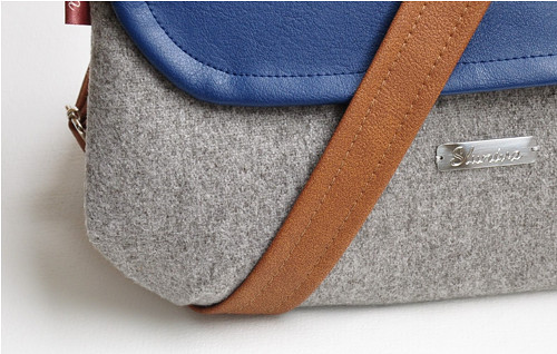 Kabelka ,crossbody....Anička, modro-šedá — foto 3