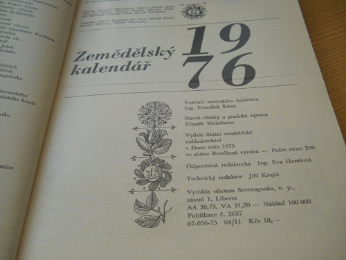 Zemědělský kalendář 1976 — foto 2