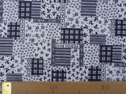Plátno - modrý patchwork — foto 2