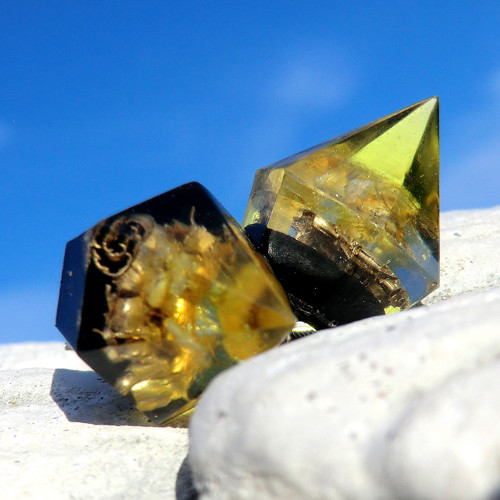 Orgonit Náušnice *Diamant* ŠTĚSTÍ * krátké — foto 2