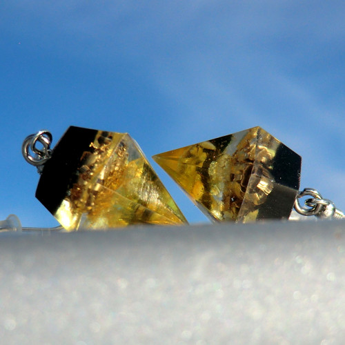 Orgonit Náušnice *Diamant* ŠTĚSTÍ * krátké — foto 3