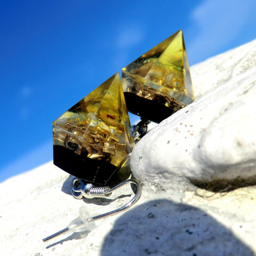 Orgonit Náušnice *Diamant* ŠTĚSTÍ * krátké — foto 5