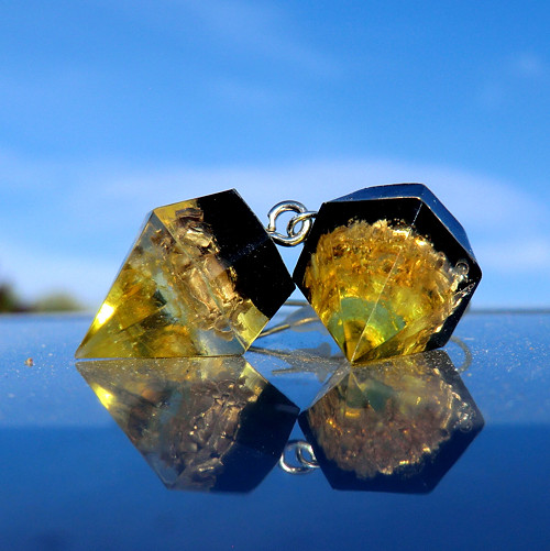 Orgonit Náušnice *Diamant* ŠTĚSTÍ * krátké — foto 6