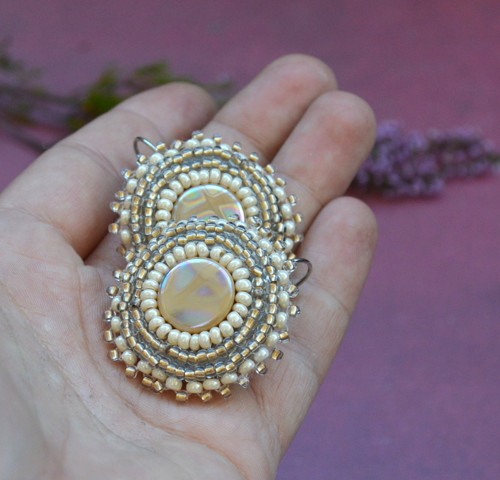 ...Beige earrings — foto 5