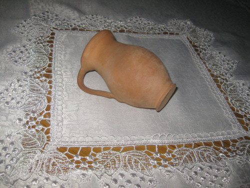 Starý hliněný džbáneček — foto 3