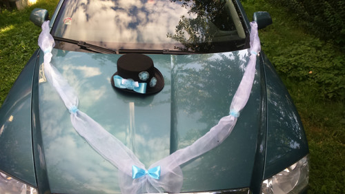 Komplet dekorace na auto ženicha — foto 2