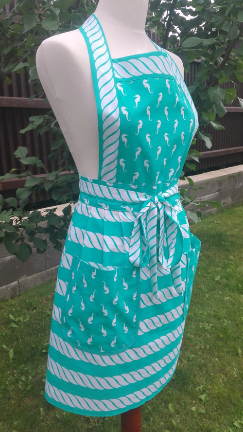 Dámská zástěra Mentolová lana — foto 2