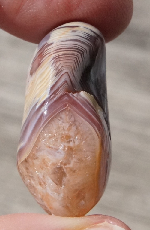 Achát růžový s drůzou D5848 — foto 2