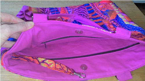 Quiltovaná kabela "Pink Feathers" — foto 3