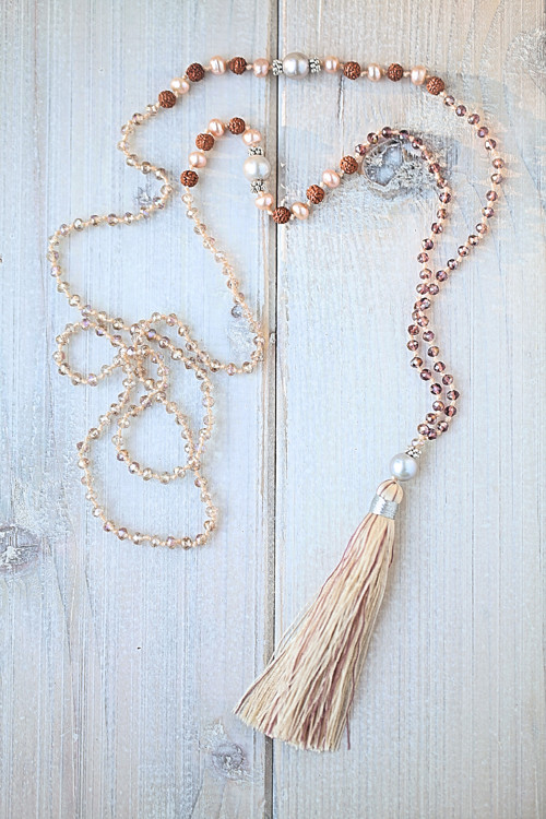 Náhrdelník Boho s Perly & Rudrakšou — foto 2