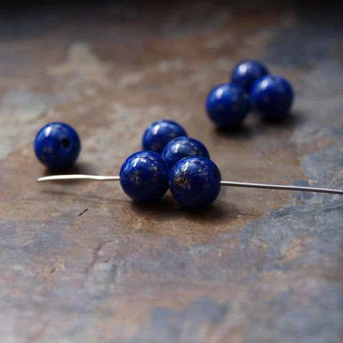 Lapis lazuli, pár 8mm — foto 2
