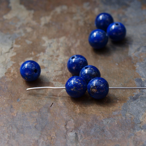 Lapis lazuli, pár 8mm — foto 3