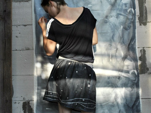 Geometric T-shirt (bambus/bavlna) — foto 2