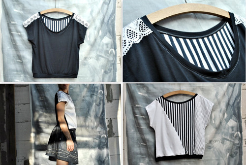 Geometric T-shirt (bambus/bavlna) — foto 3