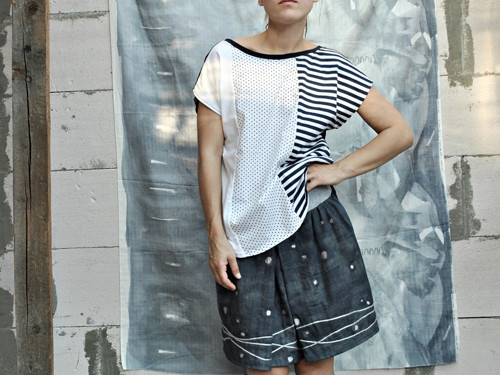 Geometric T-shirt (bambus/bavlna) Sleva — foto 2