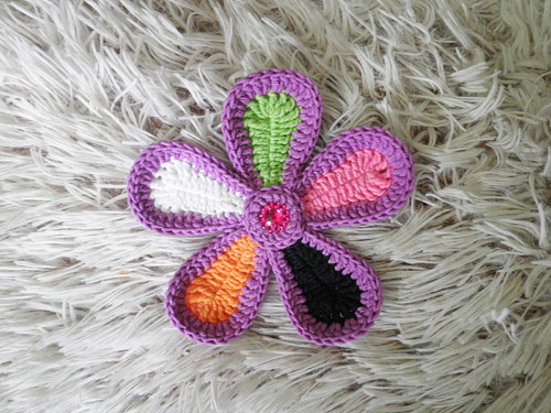 Háčkovaná veliká kytka — foto 2