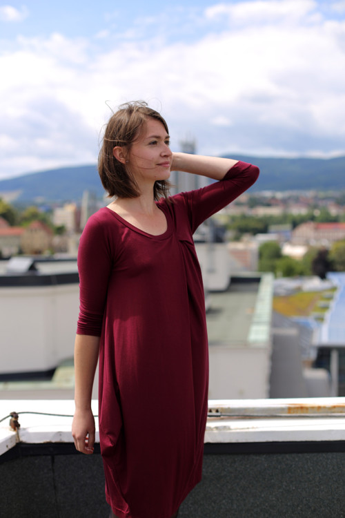 Šaty WIDE Bordó — foto 3