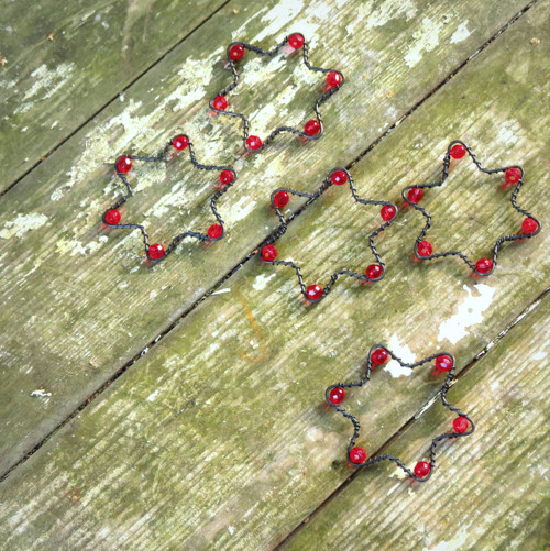 Hvězdičky červené, 5 ks — foto 2