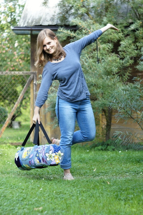 Boho yoga vak modrý — foto 5