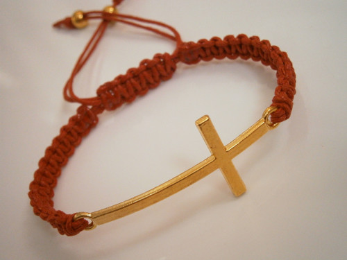 Ochranný náramek s křížem (Kabbalah) - macramé — foto 4