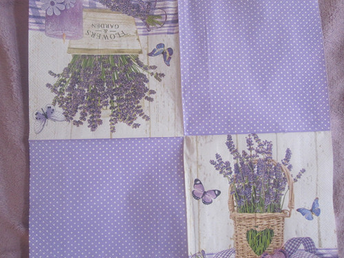 Ubrousek na decoupage Levandule č. 9, 1ks — foto 2