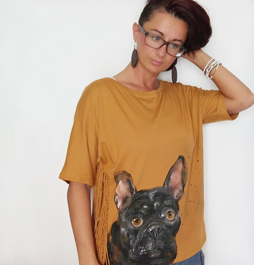 Frenchie indiánem .... triko — foto 2