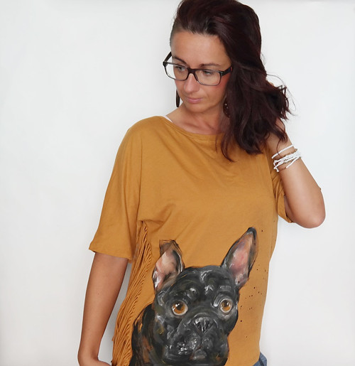 Frenchie indiánem .... triko — foto 4