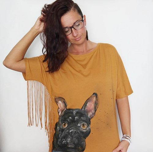Frenchie indiánem .... triko — foto 3