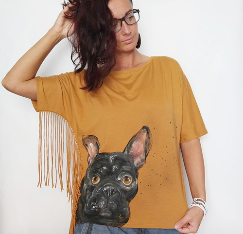 Frenchie indiánem .... triko — foto 5