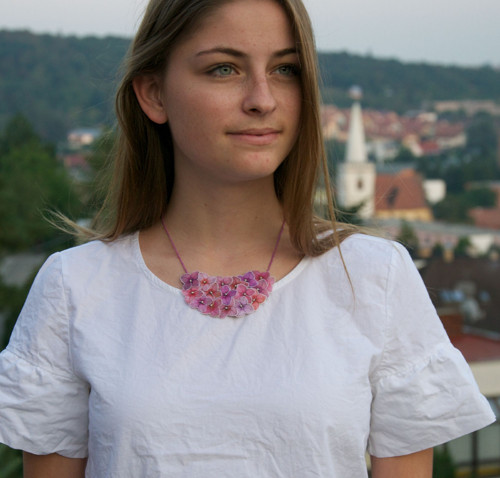 Náhrdelník- Hortenzie — foto 5