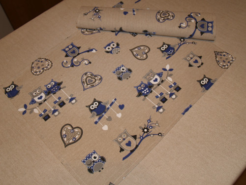 Prostírání - Owls in blue — foto 2