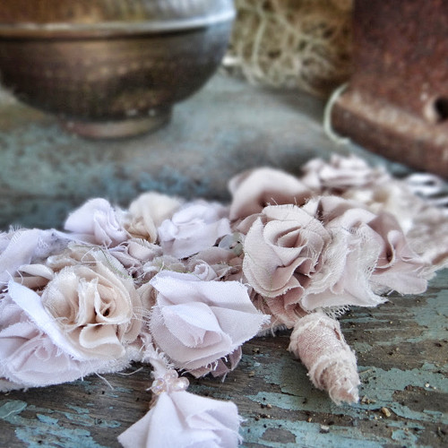 Silk boho romance - ručně šitý náramek — foto 5