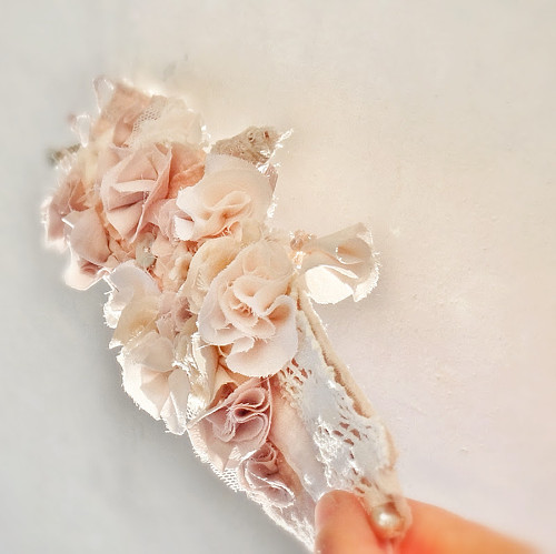 Silk boho romance - ručně šitý náramek — foto 6