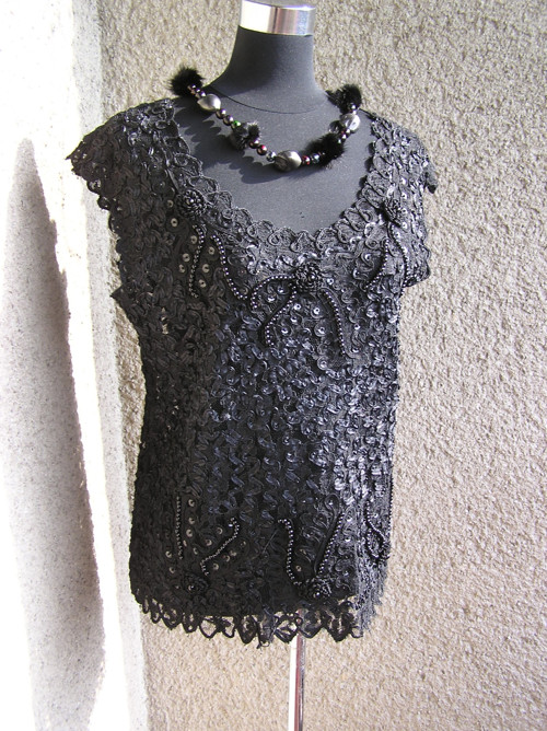 Noblesní blůzka černá — foto 2