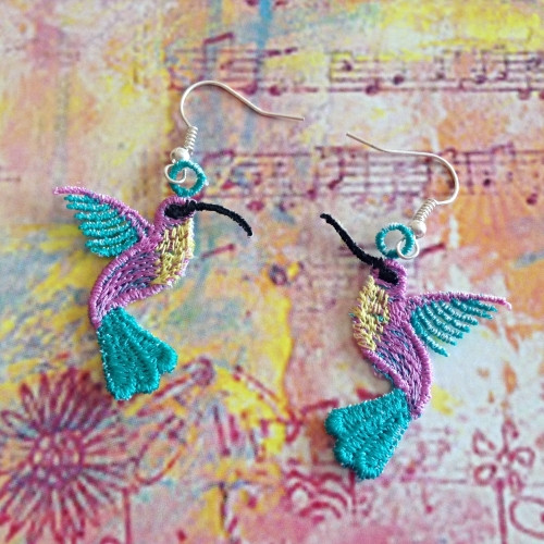 Hummingbird crazy No. 3 - náušnice — foto 3