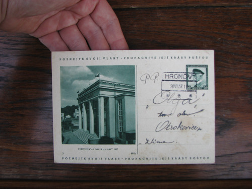 Hronov...dopisnice 1937 — foto 3