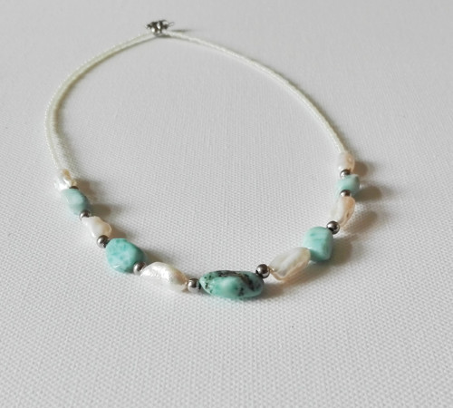 Delphine - larimar a říční perly — foto 2