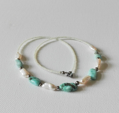 Delphine - larimar a říční perly — foto 3