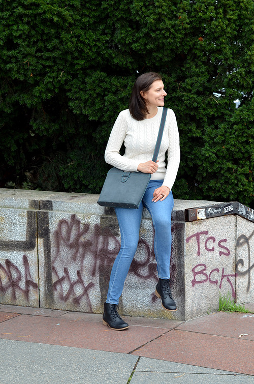 Dámská kabelka "naležato" M antracit — foto 6