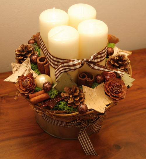 Přírodní adventní svícen — foto 2