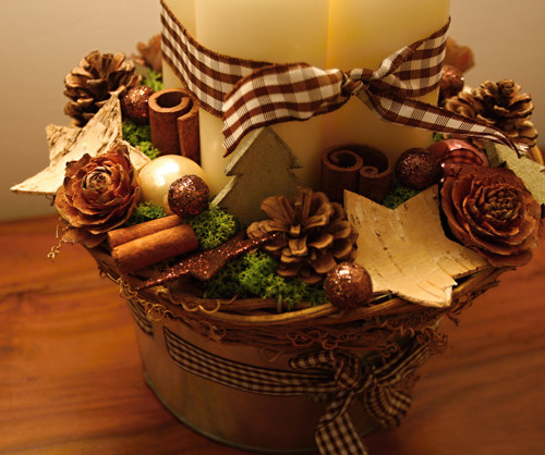 Přírodní adventní svícen — foto 3
