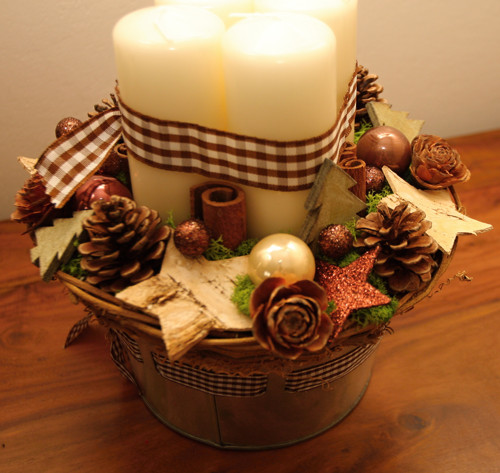 Přírodní adventní svícen — foto 4