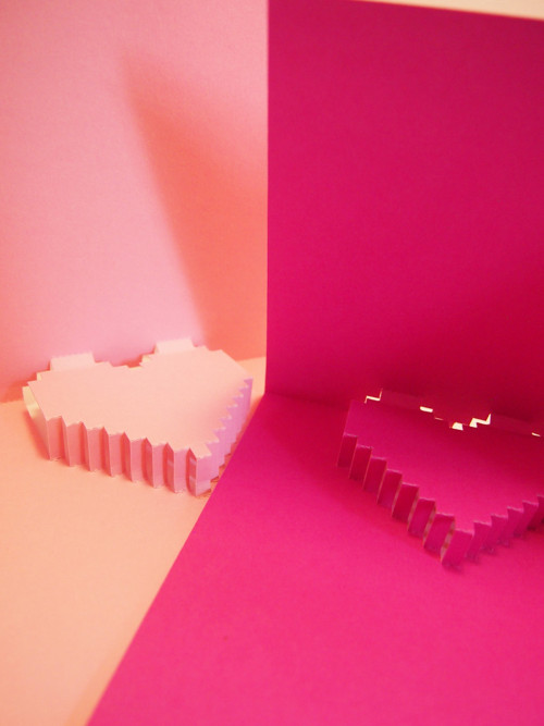 Papírové přání kirigami srdce — foto 2