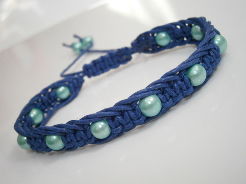 Hematitový magnetický náramek (macramé) - Unisex — foto 3