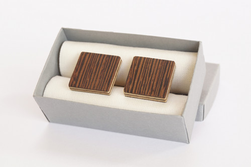 Dřevěné manžetové knoflíčky "Wenge" — foto 3