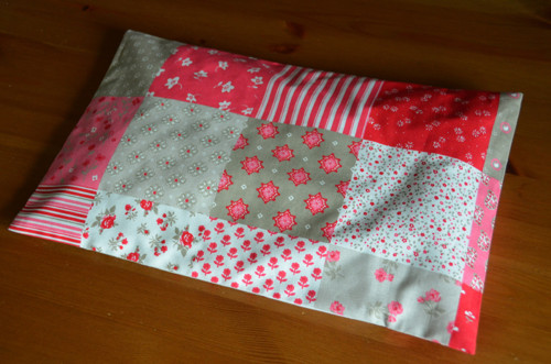 Pohankový polštářek - růžový patchwork — foto 2