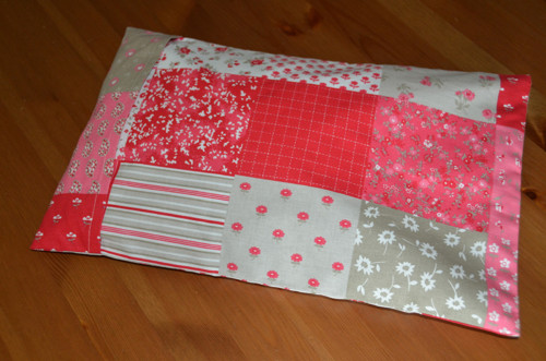 Pohankový polštářek - růžový patchwork — foto 4