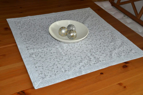 Bílostříbrný a cesmínou (67x67 cm) — foto 5
